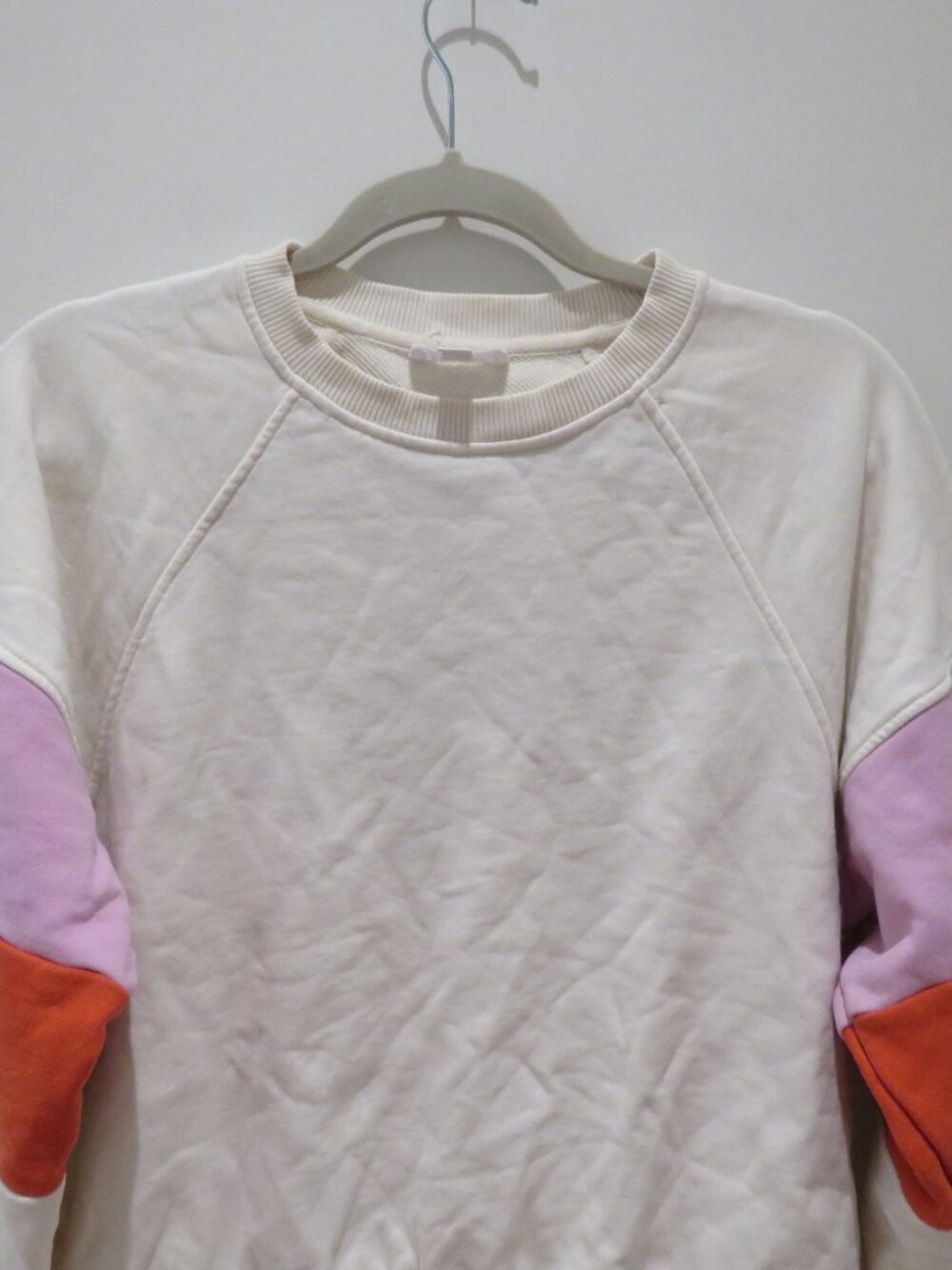 EVEREVE Ava Colorblock Cotton Sweatshirt Small Preppy Casual Travel Comfy - Picture 3 of 13
